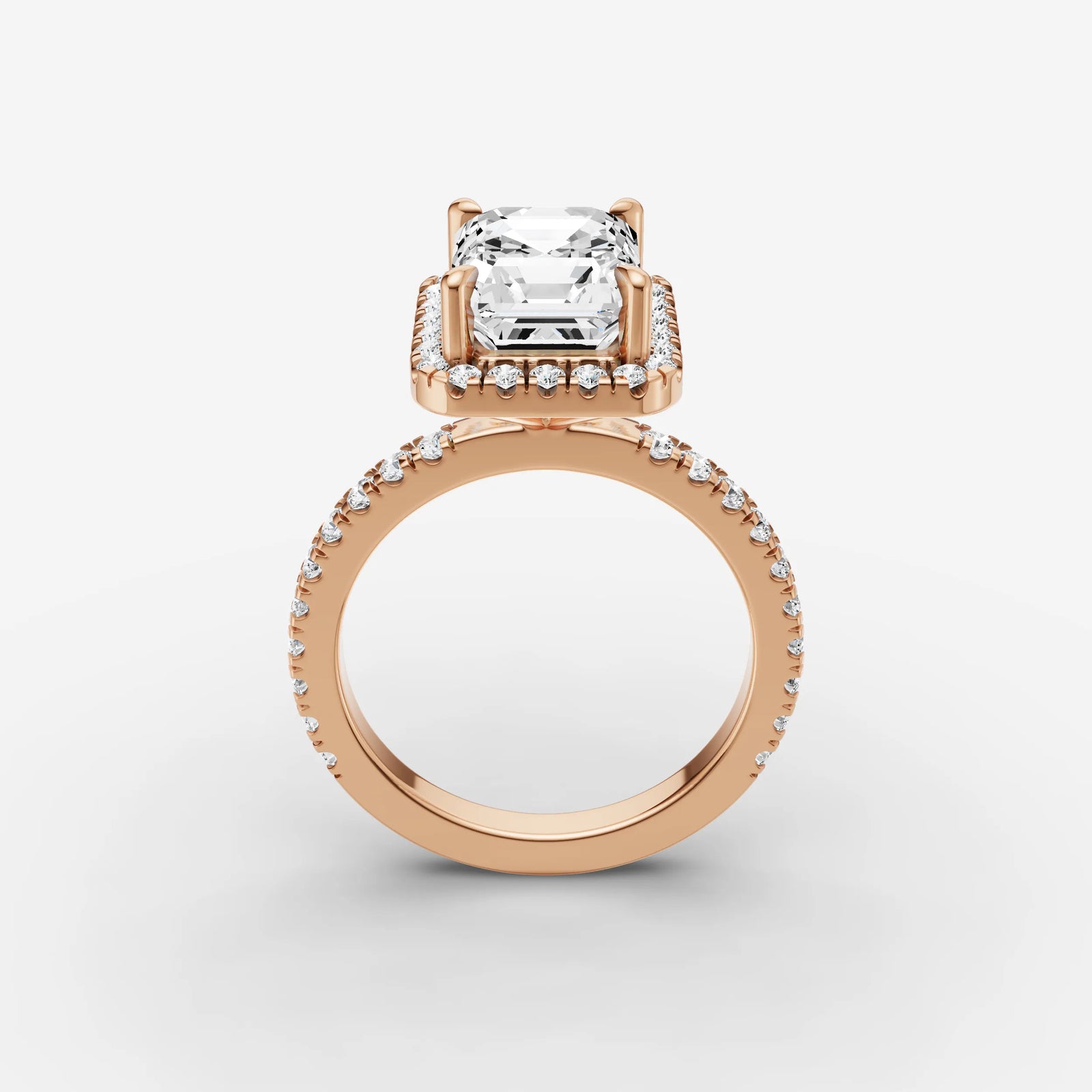 Aurore Etoile emerald diamond setting in gold, view 9