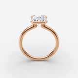 Demi radiant diamond setting in gold, view 9