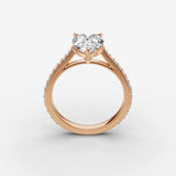 Cathedrale pear diamond setting in gold, view 9