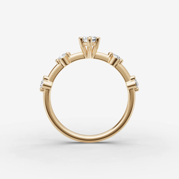 Petite Etoile Marquise ring setting, view 2