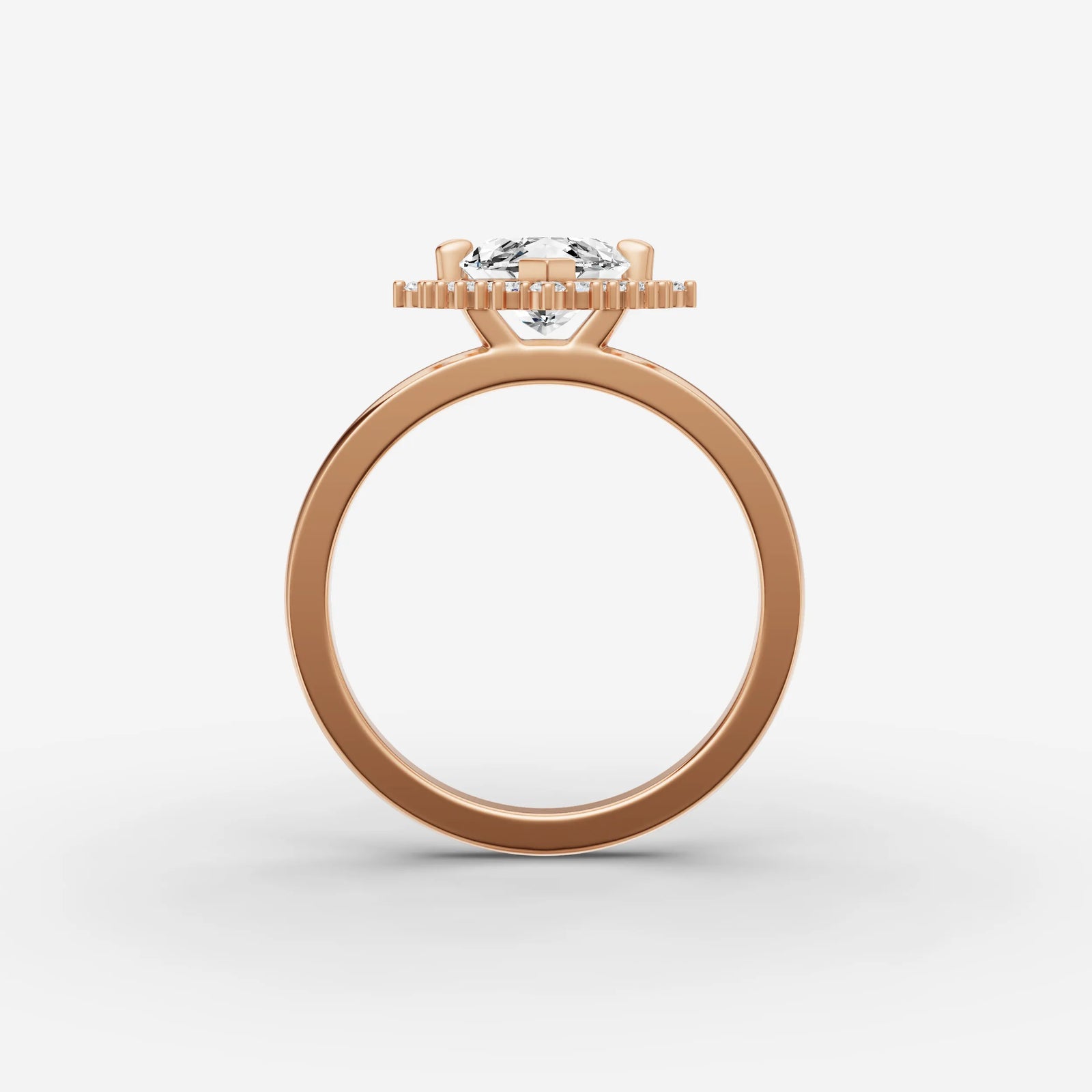 Aurore marquise diamond setting in gold, view 8