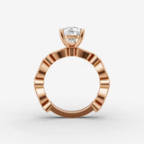 Heritage pear diamond setting in gold, view 8