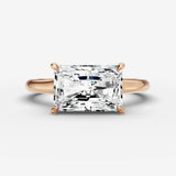 Horizon radiant diamond setting in gold, view 7
