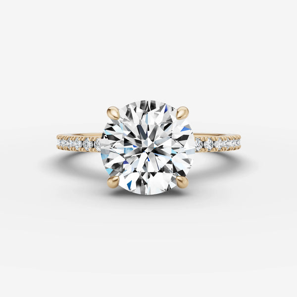 Mystere Etoile Round ring setting, view 1