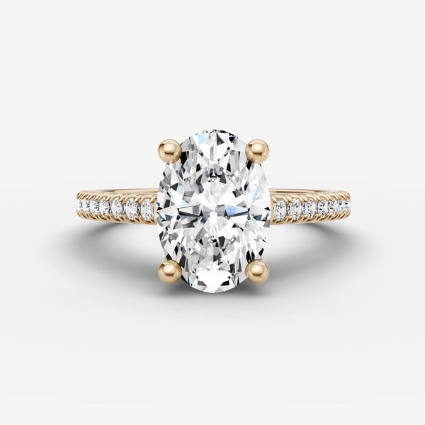 Etoile Cathedrale Oval ring setting, view 1