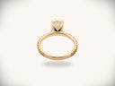 Soleil Pavé oval diamond engagement ring in 18k gold with pavé band