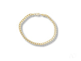 Solid 18k gold cuban link bracelet with lobster clasp