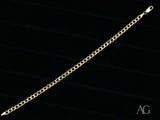 Solid 18k gold Cuban link bracelet with lobster clasp