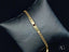 Elegant solid 18k gold double link chain bracelet with rectangular nameplate for kids