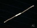 Solid 18k gold double link kid’s ID bracelet with rectangular plate
