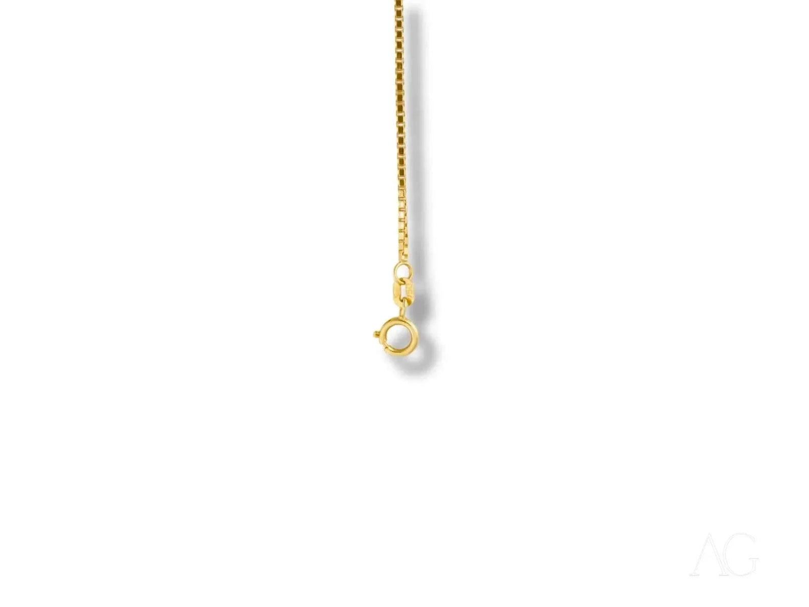 Solid 18k gold kids bracelet with box link chain and ID plate