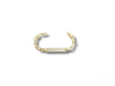 Solid 18k gold kid’s ID bracelet with unique chain links
