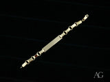 Solid 18k gold kids ID bracelet with unique chain links