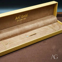 Solid gold kids ID bracelet with evil eye motif and customizable ID plate