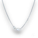 Sophisticated 18k white gold anklet with thin rolo chain and lobster clasp