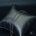 Sophisticated 18k white gold anklet