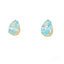 Elegant blue topaz teardrop earrings in gold settings from art gold jewelry in Greater Boston Area