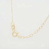 Sparkling Love Necklace: 18k gold with zirconia, delicate chain and clasp