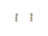 Stars Drop Earrings in certified 18k solid gold with clear faceted gems