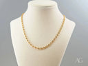 Bold 9mm 18K solid gold necklace with delicate oval links