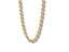 Bold 9mm 18K solid gold statement necklace with elongated rounded links