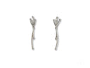 Stellar Bloom 18k white gold diamond earrings with sparkling drops