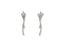 Stellar Bloom 18k White Gold Diamond Earrings with sparkling drop design
