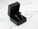 Stellar Bloom 18k white gold diamond dangle earrings in black box
