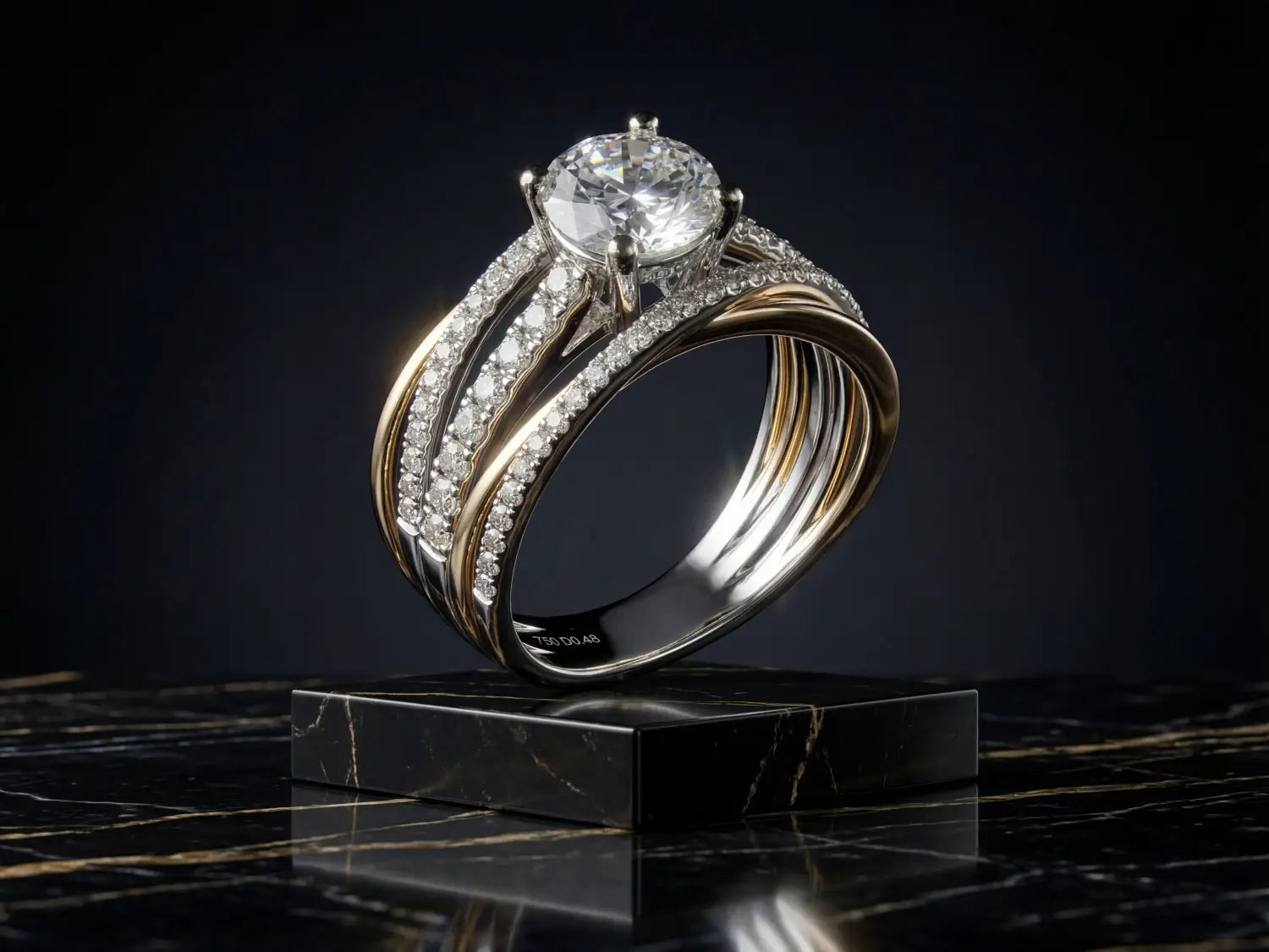 A collection of fine jewelry diamond rings with silver bands featuring various cuts in an ethical heirloom context.