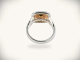 Sunburst halo two-tone gold jewelry with yellow diamond center