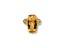 Gold ring with elongated citrine gemstone in 18k solid gold, a symbolic art jewelry piece