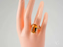 Sunfire Elegance citrine and diamond ring in 18k solid gold
