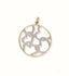 Symphony of Love White Gold Hearts Pendant in 18k solid gold with pavé diamonds and abstract art gold jewelry design