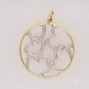 Symphony of Love 18k solid gold hearts pendant with diamonds