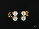 Timeless Allure 18K gold freshwater pearl stud earrings
