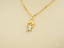 Timeless charm 18k solid gold girl pendant necklace