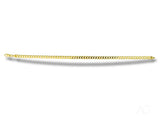 18k solid gold cuban link bracelet with curb chain and lobster clasp