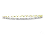 Men’s 18k white gold flat cuban bracelet with polished curb links