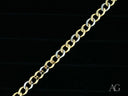 Men’s 18k white gold flat cuban link bracelet with two-tone curb chain