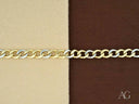 Men’s 18k white gold flat cuban bracelet in two-tone cuban link chain