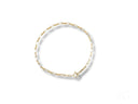 Delicate solid 18k gold paperclip chain bracelet with spring ring lock