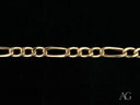 Elegant 18k solid gold Figaro bracelet Timeless Love
