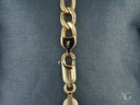 18k solid gold figaro bracelet with lobster clasp, marked 750