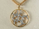 Timeless love pendant: 18k solid gold heart with diamonds on chain