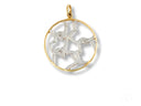 Timeless Love 18k solid gold heart pendant with diamond openwork design