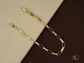 Timeless luxury 18k gold box link bracelet for sophisticated elegance
