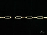 Timeless 18k solid gold classic box link chain bracelet
