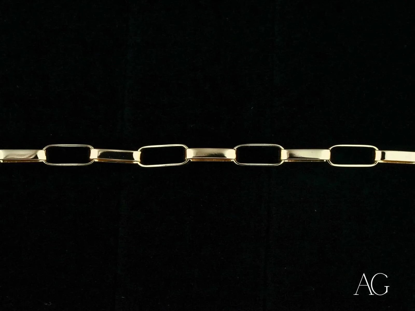 Timeless 18k solid gold classic box link chain bracelet