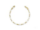 Timeless 18k solid gold box link bracelet with paperclip chain and lobster clasp