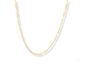 Timeless Sophistication 18K Gold Semi-Solid Figaro Chain Necklace